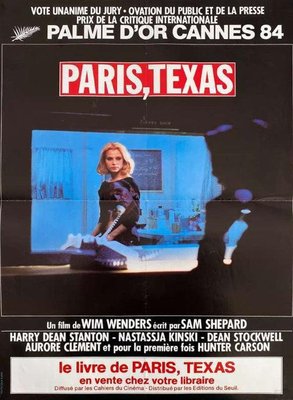 PARIS, TEXAS フランス オリジナル 映画ポスター 1984 パリテキ Paris Texas Movie Poster 1985 Japanese 1 Panel (20x29)
