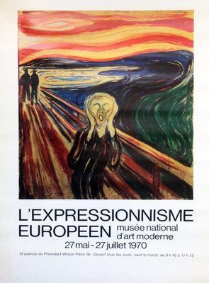 Edvard Munch Musee National D Art Moderne Paris Poster, 1970 for