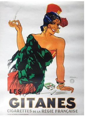 gitanes tobacco Gitanes Cigarettes Poster, 1992 for sale at Pamono