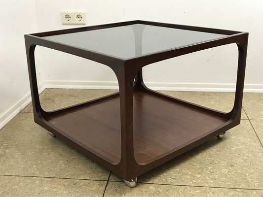 Glass Mahogany Coffee Table By Wilhelm Renz 1960s For Sale At