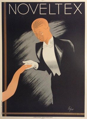 Art Deco Noveltex Poster, 1950 for sale at Pamono