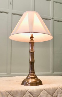 Vintage Tischlampe aus Bambus & Messing, 1920 bei Pamono kaufen