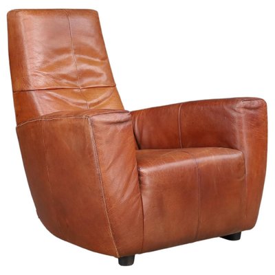 Vintage Leather Lounge Chair attributed to Gerard Van Den Berg