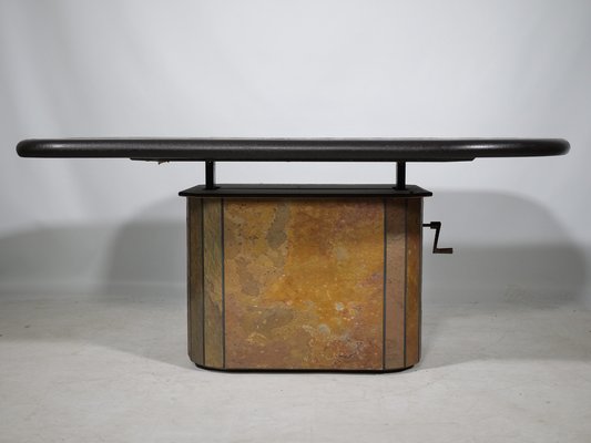 Brutalist Stone and Copper Coffee Table by Paul Kingma, 1970s for