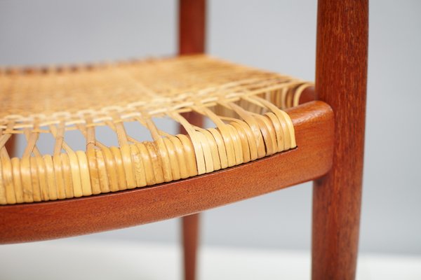 Mid Century Jh 501 Teak Rattan Chair By Hans Wegner For Johannes