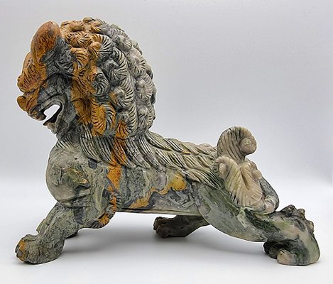 Chinese Artist, Guardian Lion Foo Dog Shishi, 1920s-1940s, Jade