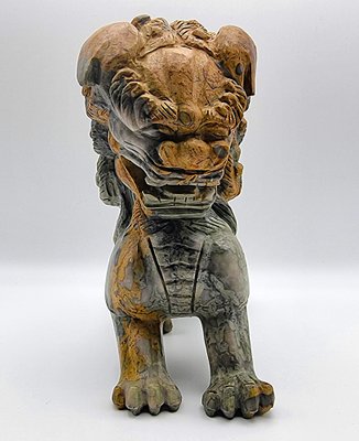 Chinese Artist, Guardian Lion Foo Dog Shishi, 1920s-1940s, Jade