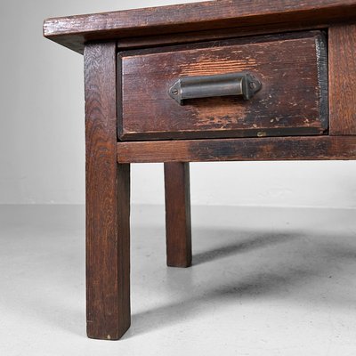 Japanese Minimalist Low Desk with Drawers, 1920s-1930s for sale at