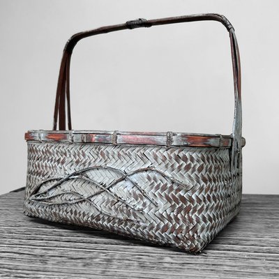 お取り置き　ハナコ Vintage Japanese Ikebana Hanakago Flower Basket in Bamboo, 1960s