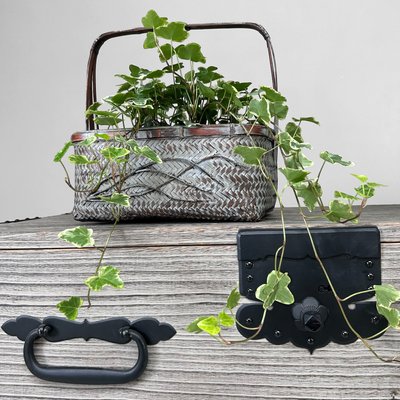 Vintage Japanese Ikebana Hanakago Flower Basket in Bamboo, 1960s