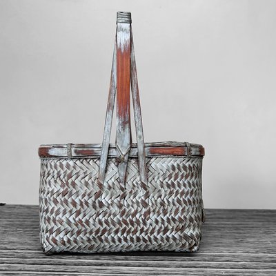 お取り置き　ハナコ Vintage Japanese Ikebana Hanakago Flower Basket in Bamboo, 1960s
