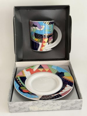 No 4 Espresso Collector's Cup and Saucer by Brigitte Doege for
