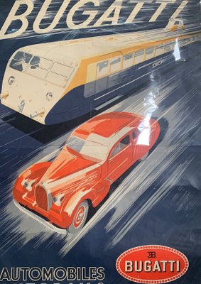 The Pursang des Automobiles. Bugatti Poster by Cassandre