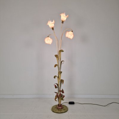フロアスタンド BIG lamp shade Antique Flower leaf WERFACTORY Tiffany Floor Lamp Stained Glass Serenity Victorian