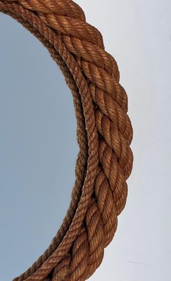 Round Rope Mirror by Audoux & Minet for sale at Pamono