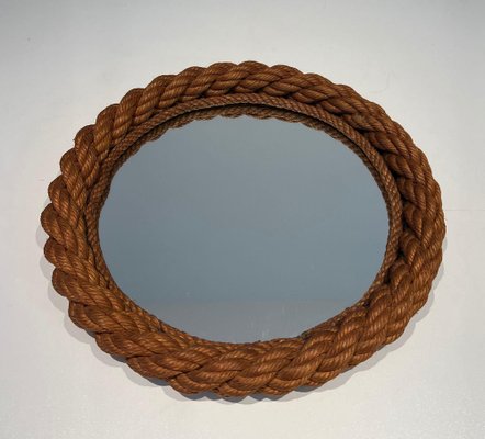 Round Rope Mirror by Audoux & Minet for sale at Pamono