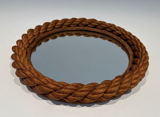 Round Rope Mirror by Audoux & Minet for sale at Pamono
