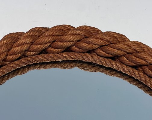 Round Rope Mirror by Audoux & Minet for sale at Pamono