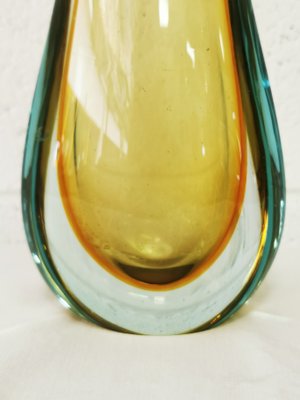 Single Flower Vase in Murano Submerged Glass by Archimede Seguso