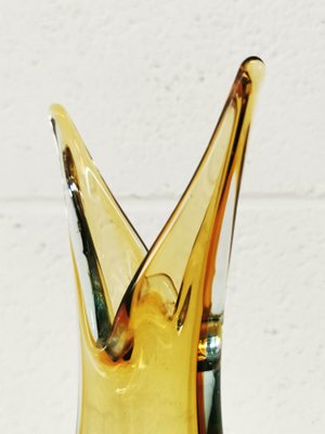 Single Flower Vase in Murano Submerged Glass by Archimede Seguso