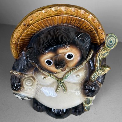 信楽焼　陶仙作虎 Shigaraki pottery Tiger Vintage Vintage Japanese Tanuki Shigaraki Pottery, 1970 for sale at