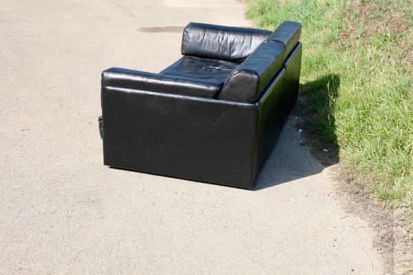 DS-76 Modular Sofa in Black Leather from de Sede, Switzerland