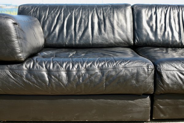 DS-76 Modular Sofa in Black Leather from de Sede, Switzerland DS-76 Modular Sofa in Black Leather from de Sede, Switzerland