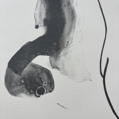 Alain Bonnefoit, Large Japanese Sumi-E Style Nude, 1991
