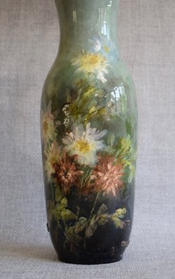 Impressionist Vase Montigny Sur Loing, Atelier g.delvaux, Signed