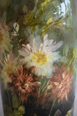 Impressionist Vase Montigny Sur Loing, Atelier g.delvaux, Signed