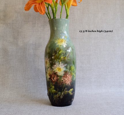 Impressionist Vase Montigny Sur Loing, Atelier g.delvaux, Signed