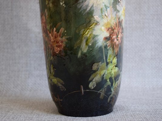 Impressionist Vase Montigny Sur Loing, Atelier g.delvaux, Signed
