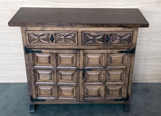 20th Century Cataln Spanish Dresser Carved in Walnut, 1920s