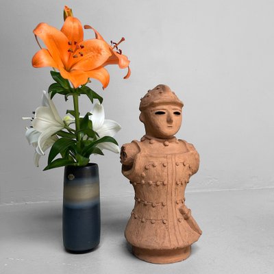 Japanese Terracotta Haniwa Warrior in Tankō Armor, Miyazaki, 1950s