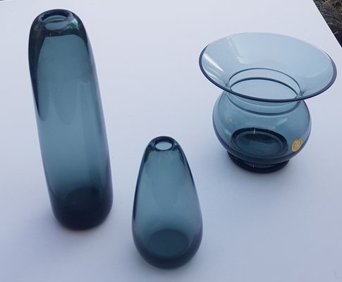 Tourmaline Vases by Wilhelm Wagenfeld for WMF, Set of 3 for sale