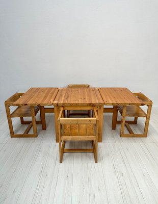 Vintage Fureka Pine Drop-Leaf Dining Table attributed to Edvin