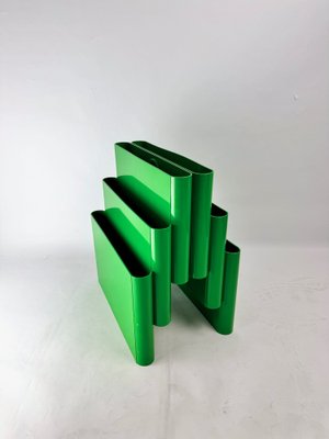 Modern Green Model 4675 Magazine Rack by Giotto Stoppino for