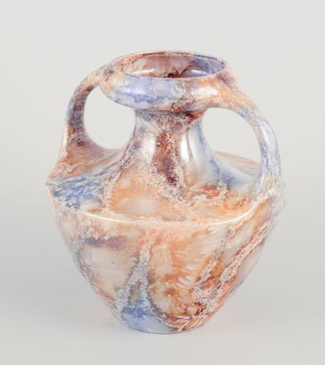 Art Deco Marmor Vase in Ceramic with Marble Decoration from Arabia, Finland, 1920s
