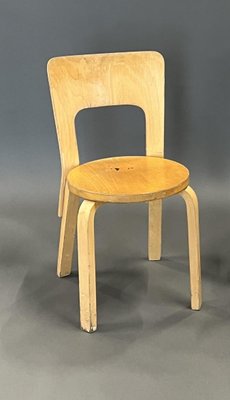 Vintage Chairs Model 66 by Alvar Aalto for Artek, Set of 4 for