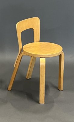 Vintage Chairs Model 65 by Alvar Aalto for Artek, Set of 4 for