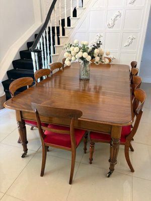 Antique Regency Figured Mahogany 10 Seater Extending Dining Table