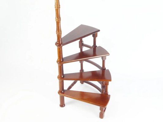 Große viktorianische Mid-Century Bücherregal Leiter aus Eiche