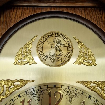 Antique Germa Table Clock withn Tempus Nascendi Tempus Moriendi