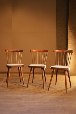 Dining Chair with White Seat, 1950s-1960s for sale at Pamono