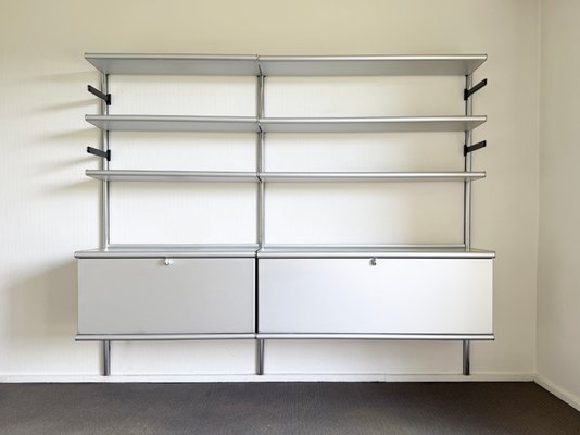 Wingset Regalsystem in Silber von Otto Zapf für Vieler / Vitra, Deutschland, 1980er bei Pamono kaufen