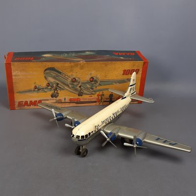 Vintage Tin Toy Plane Gama 1000 American World Airways, Germany - Main Image
