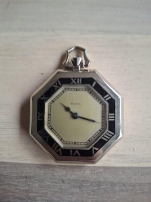 Orologio da tasca Elgin vintage Art Deco, 1933 in vendita su Pamono