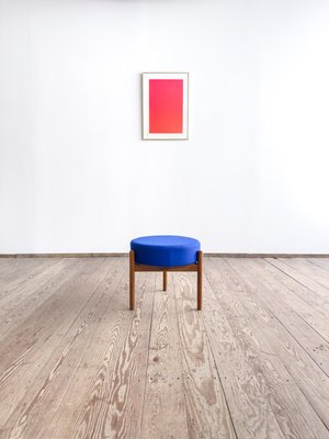Vintage Danish Teak and Bouclé Stool by Spøttrup, 1960s for