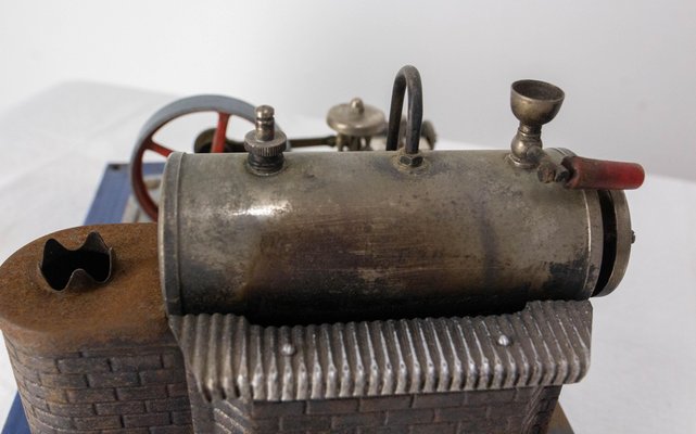 German Metal Sheet Steam Engine Toy from from Wilesco, 1960s for