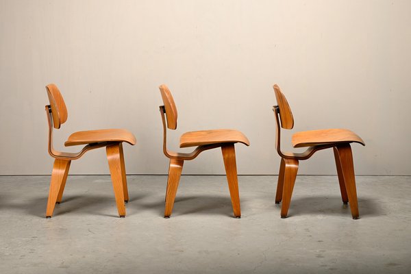 Early DCW Ash Plywood Dining Chair by Charles and Ray Eames for